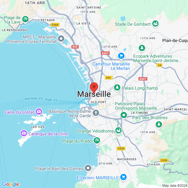 Marseille - Google map